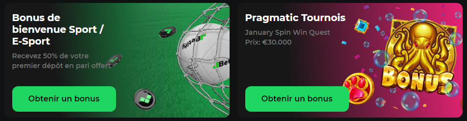 Bonus de bienvenue sport de Betify Casino