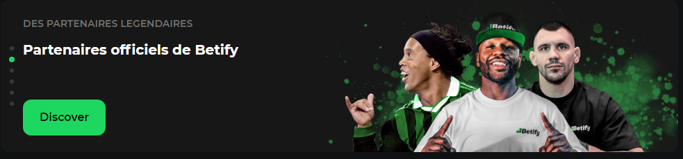 Partenaires officiels du casino Betify