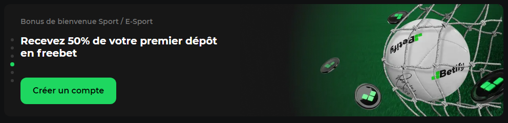 100% jusqu'à 2 000 € + 200 tours gratuits Betify casino