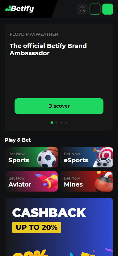 Offre de bonus sur l'application mobile de Betify casino