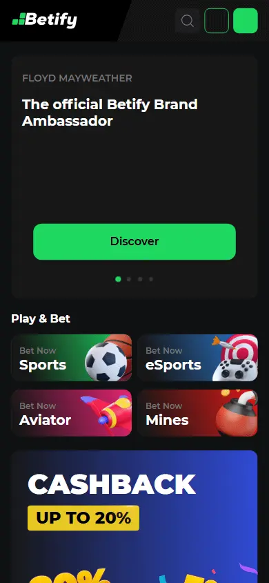 application mobile Betify Casino